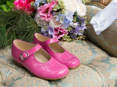 Picture of Panache Girls Mary Jane Shoe - Fuchsia Pink