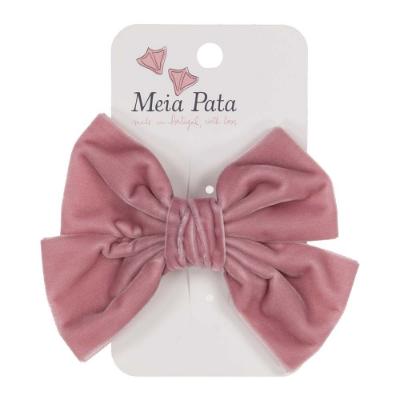 Picture of Meia Pata Velvet Bow Hairclip - Dark Pink