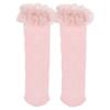 Picture of Meia Pata Girls Knee High Lace Sock With Lace Ruffle - Pale Pink