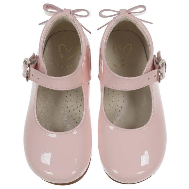 Picture of Panache Baby Girls High Back Bow Shoe - Strawberry Pink Patent