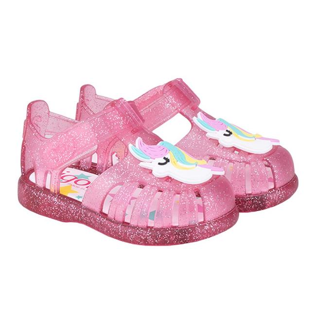 Picture of Igor Tobby Glitter Unicorn Jelly Sandal -Fuchsia Pink