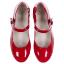 Picture of Panache Girls Scallop Pump - Red Patent