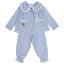 Picture of Salero Girls Gingerbread Man Pocket Gingham Pyjamas - Blue White