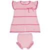 Picture of Rahigo Girls Summer Knit Openwork A Line Dress & Pants Set X 2 - Baby Pink Fuchsia