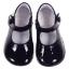 Picture of Panache Baby Shoes Button Front Mary Jane - Navy Blue Patent