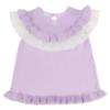 Picture of Granlei Girls Summer Knit Ruffle Tulle Shorts Set - Lilac White