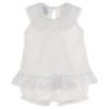 Picture of Granlei Girls Summer Knit Plumetti Ruffle tunic Shorts Set - White White
