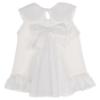 Picture of Granlei Girls Summer Knit Plumetti Ruffle tunic Shorts Set - White White