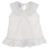 Picture of Granlei Girls Summer Knit Plumetti Ruffle tunic Shorts Set - White White