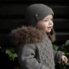 Picture of Mac Ilusion Baby Collection Boys Knitted Aviator Style Bonnet - Moon Grey
