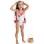 Picture of Meia Pata Girls Salerno Apples Swimsuit - White Red Gingham