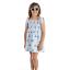 Picture of Meia Pata Girls Blueberries Frilled Beach Dress - White Blue