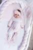 Picture of First Baby Girls Boxed Unicorn Print Babygrow Hat & Swaddle Set X 3 - Pink 