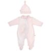 Picture of First Baby Girls Boxed Unicorn Print Babygrow Hat & Swaddle Set X 3 - Pink 