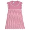 Picture of Granlei Girls Knitted ZigZag Dress - Fuchsia Pink White