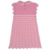Picture of Granlei Girls Knitted ZigZag Dress - Fuchsia Pink White