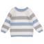 Picture of Granlei Boys Raised Knit Stripe Jumper - White Blue Grey