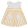 Picture of Deolinda Girls Sunny Wide Stripe Dress - White Yellow