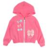 Picture of Daga Girls Magic Bow Applique Hooded Bomber Jacket - Fuchsia Pink