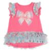 Picture of Daga Girls Magic Bow Ruffle Tunic & Print Legging Set X 2 - Fuchsia Pink Aqua Blue