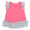 Picture of Daga Girls Magic Bow Ruffle Tunic & Print Legging Set X 2 - Fuchsia Pink Aqua Blue