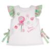 Picture of Daga Girls More Sugar Tunic & Leggings Set X 2 - White Green Fuchsia