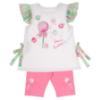 Picture of Daga Girls More Sugar Tunic & Leggings Set X 2 - White Green Fuchsia
