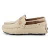 Picture of BOSS Boys Slip On Leather Logo Moccasin Loafer - Beige