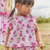 Picture of Mayoral Toddler Girls Summer Cherries Print Jampant Set X 2 - Malva Pink
