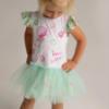 Picture of Daga Girls More Sugar Lollipop Applique Dress - White Fuchsia Green