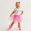 Picture of Daga Girls More Sugar Top & Tulle Skort Set X 2 - White Fucsia Pink