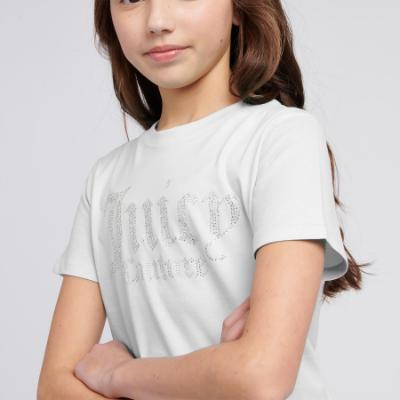 Picture of Juicy Couture Girls Diamante Fitted SS Tee - Bright White