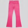 Picture of Juicy Couture Girls Diamante Logo Fold Over Velour Joggers - Fuchsia Purple