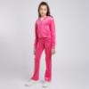 Picture of Juicy Couture Girls Diamante Logo Fold Over Velour Joggers - Fuchsia Purple
