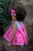 Picture of Ela Confeccion Girls Ruffle Summer Dress Panties Hairbow Set X 3 - Grey Fuchsia