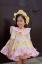 Picture of Ela Confeccion Girls Ruffle Dress Panties Bonnet Set X 3 - Lemon Pink