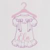 Picture of Ela Confeccion Girls Stella Dress Panties Soft Headband Set X 3 - Ivory Pink