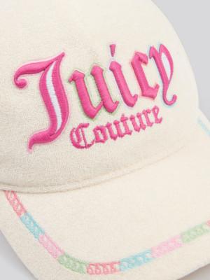 Picture of Juicy Couture Girls Rainbow Toweling Cap - Vanilla Ice