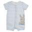 Picture of Mayoral Newborn Stripe Bunny Front Opening Romper - White Sky Blue