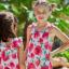 Picture of Tutto Piccolo Summer Strawberry Collection Girls Onesie - Fuchsia
