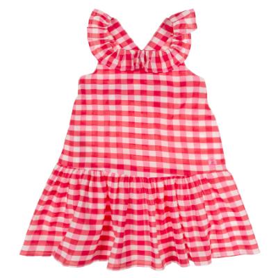 Picture of Tutto Piccolo Summer Gingham Collection Girls Sundress - Fuchsia