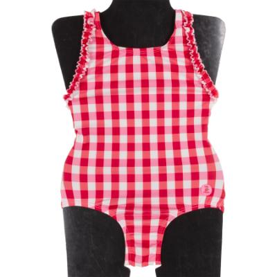 Picture of Tutto Piccolo Summer Gingham Collection Girls Swimsuit - Fuchsia