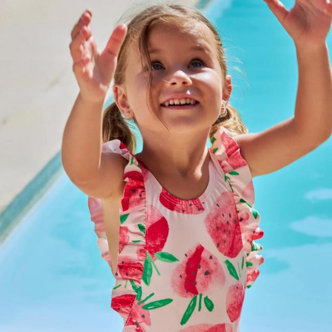 Picture of Tutto Piccolo Summer Strawberry Collection Girls Swimsuit - Fuchsia
