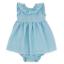 Picture of Rapife Summer Girls Ruffle Collar Dress & Panties Set X 2 - Turquoise Gingham