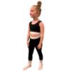 Picture of Skinnifit Mini Girls Crop Sports Top - Black White