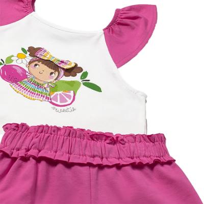 Picture of Mayoral Toddler Girls Summer Sweetie Print Top & Shorts Set - Fuchsia
