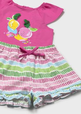 Picture of Mayoral Toddler Girls Summer Top & Shorts Set X 2 - Fuchsia Multi