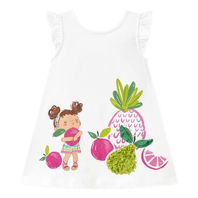 Picture of Mayoral Toddler Girls Summer Sweetie Sun Dress - White Fuchsia