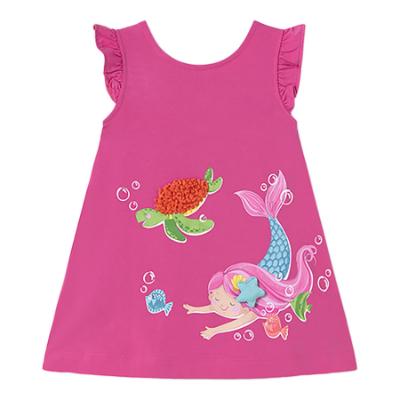 Picture of Mayoral Toddler Girls Summer Sealife Mermaid Sun Dress - Fuchsia Multi
