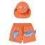 Picture of Mayoral Toddler Boys Summer Shark Swim Shorts & Sunhat Set  X 2 - Coral Blue